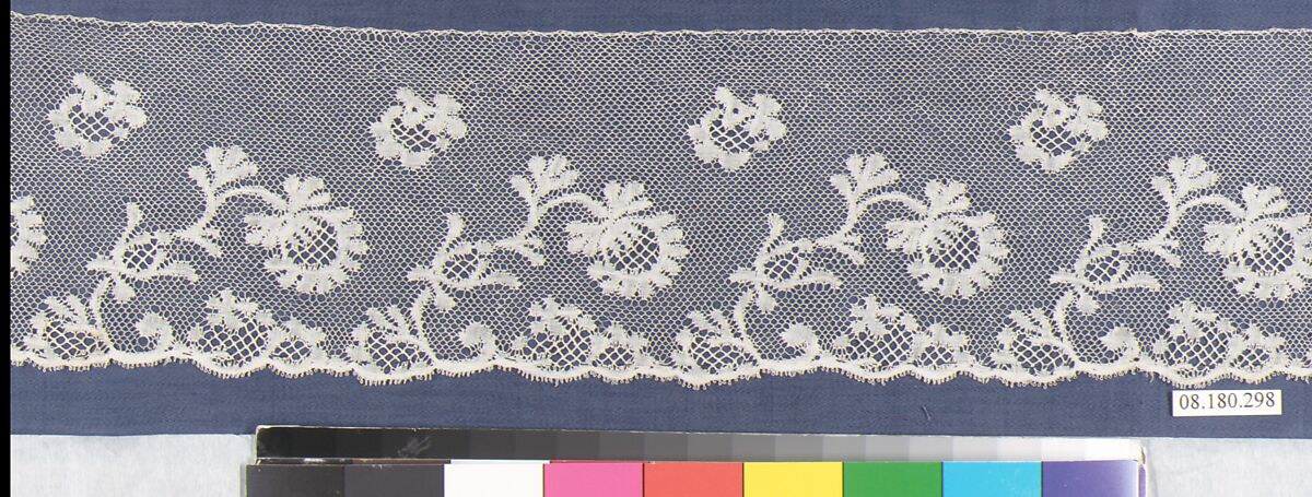 Piece, Bobbin lace, French, Lille or Arras 