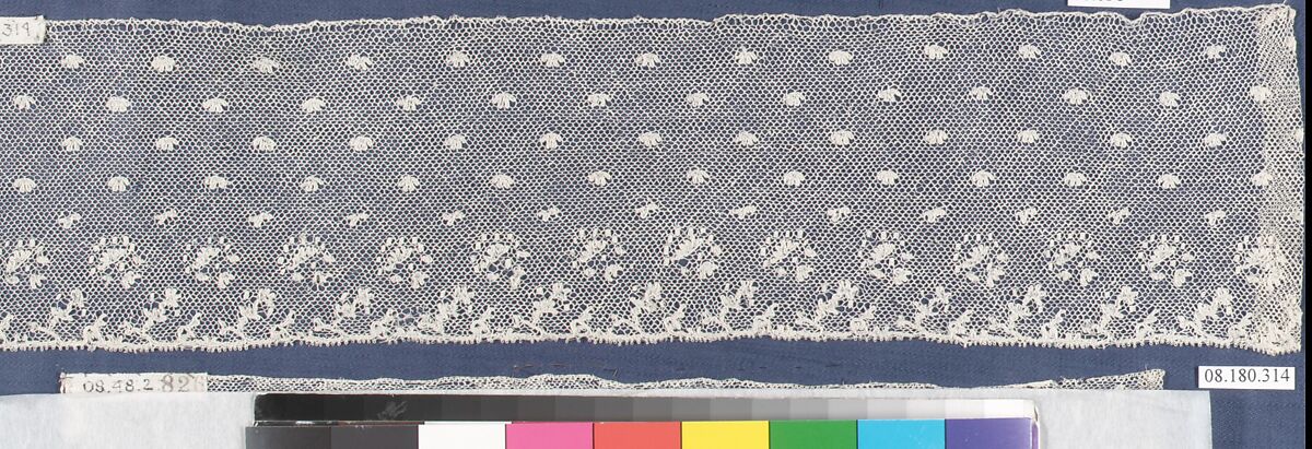 Piece, Bobbin lace, French, Lille 