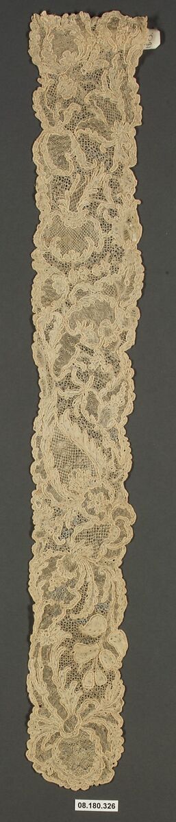 Barbe (one end), Needle lace, French