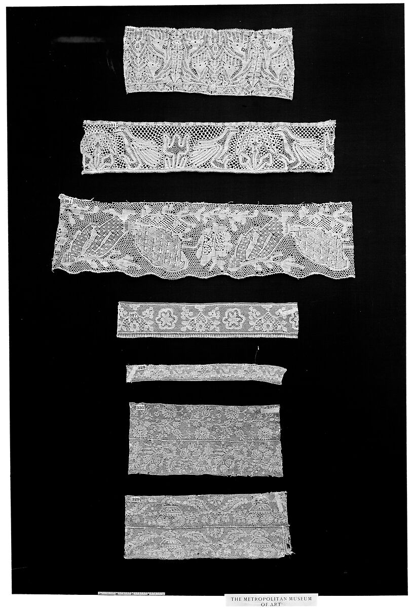 Fragment, Bobbin lace, German, Nuremberg