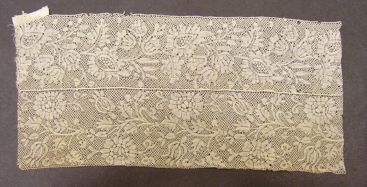 Piece, Bobbin lace, German, Nuremberg 