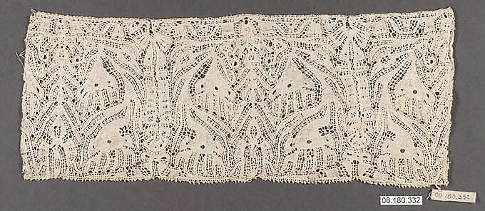 Fragment, Bobbin lace, German, Holstein 