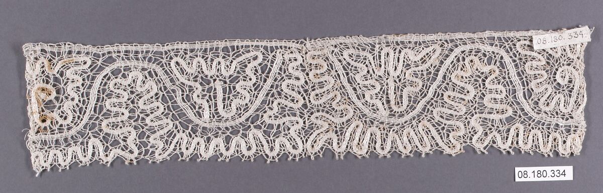 Piece, Bobbin lace, German, Saxony 