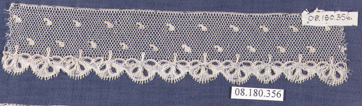 Fragment, Bobbin lace, German, Saxony