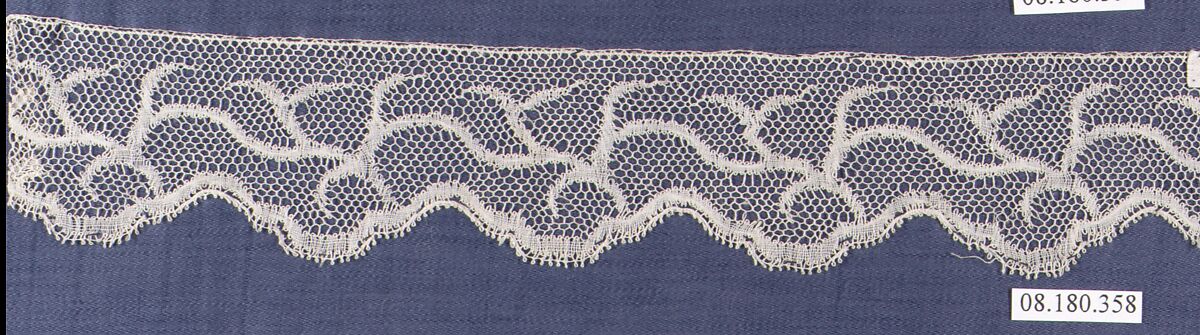 Piece, Bobbin lace, German, Saxony