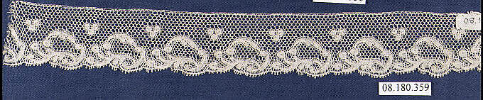 Fragment, Bobbin lace, German, Saxony 
