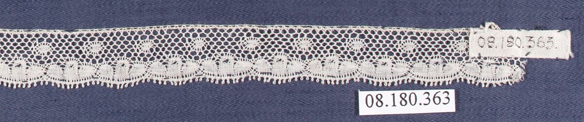Fragment, Bobbin lace, German, Saxony