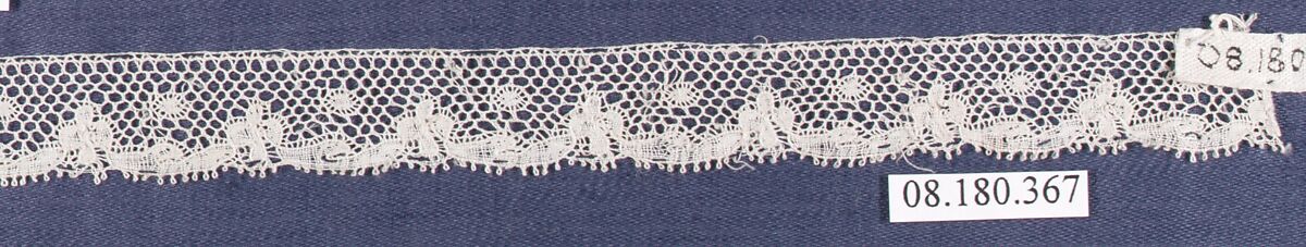 Piece, Bobbin lace, German, Saxony
