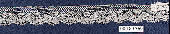 Piece, Bobbin lace, German, Saxony 