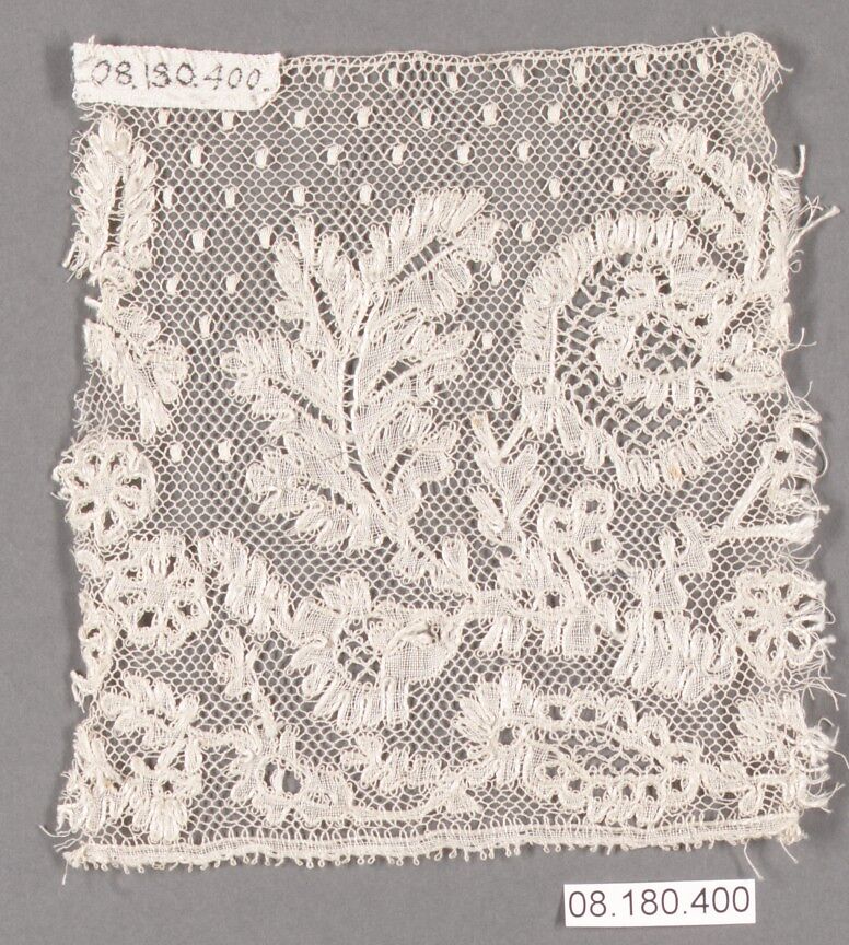 Fragment, Bobbin lace, Dutch, Turnhout or Sint-Truiden (Saint Trond)
