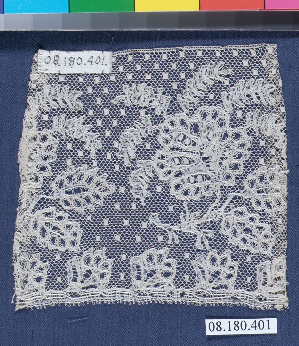 Fragment, Bobbin lace, Dutch, Lille