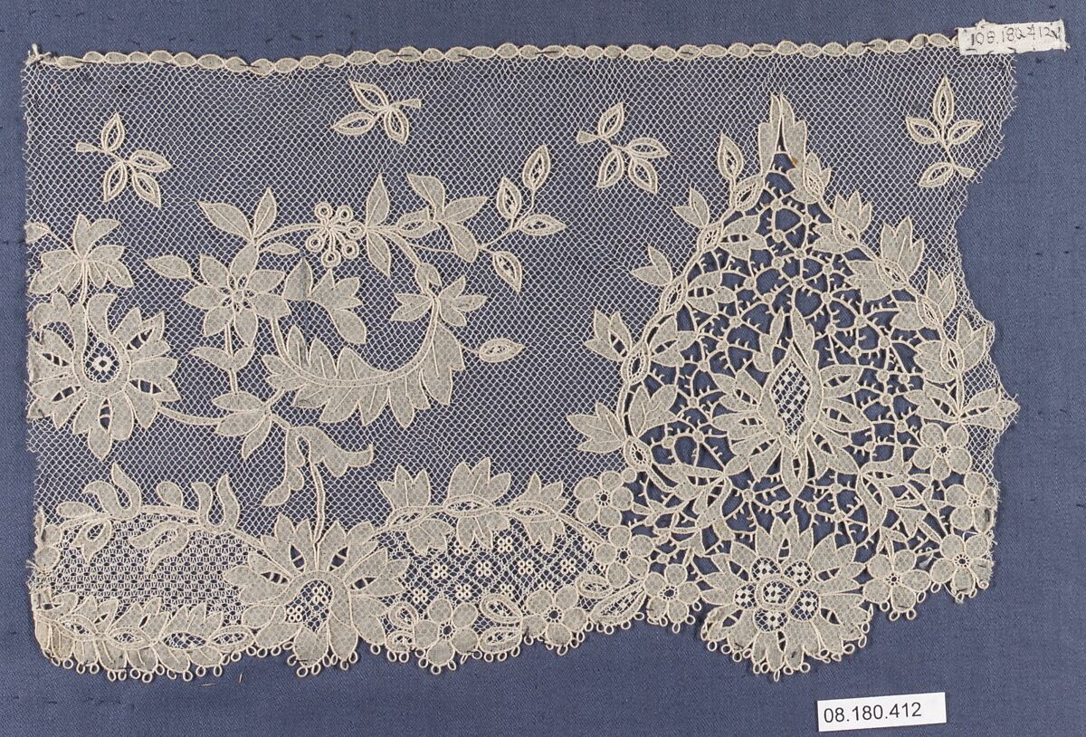 Fragment of Carrickmacross lace, Carrickmacross, Irish