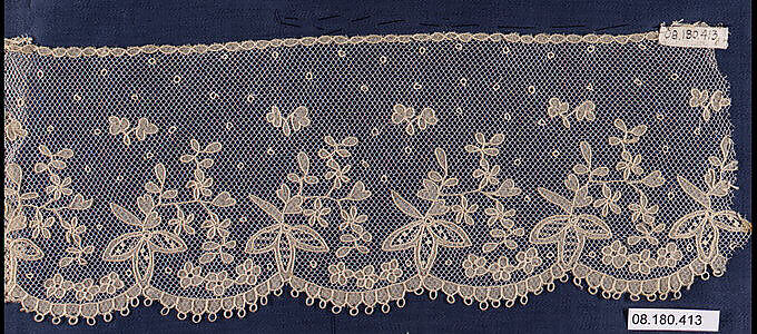 Fragment of Carrickmacross lace, Carrickmacross, Irish 