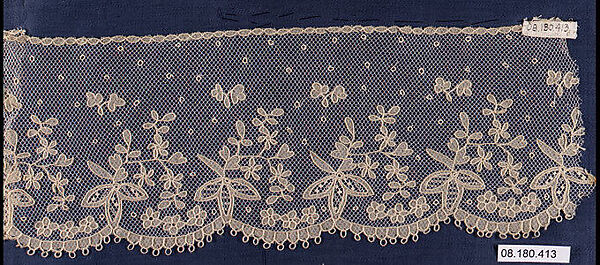 Fragment of Carrickmacross lace, Carrickmacross, Irish 