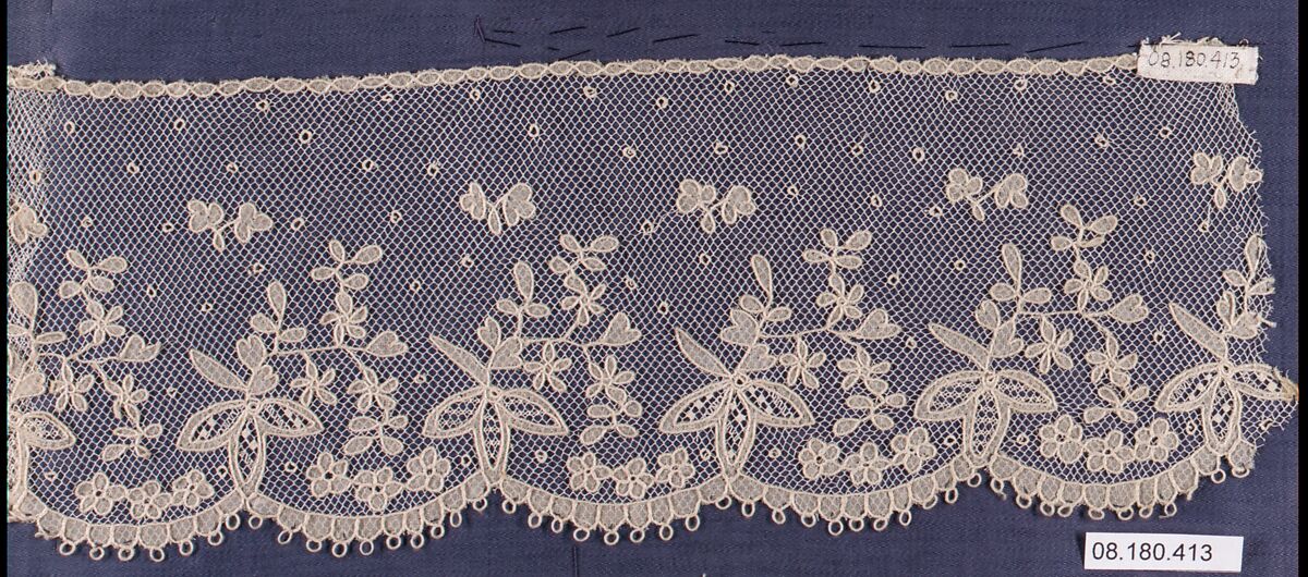 Fragment of Carrickmacross lace, Carrickmacross, Irish