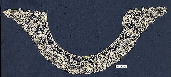 Collar, Needle lace, Irish, Youghal 