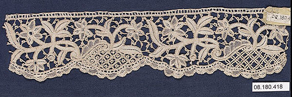 Fragment, Needle lace, Irish, Waterford 
