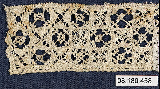 Fragment, Needle lace, Italian 
