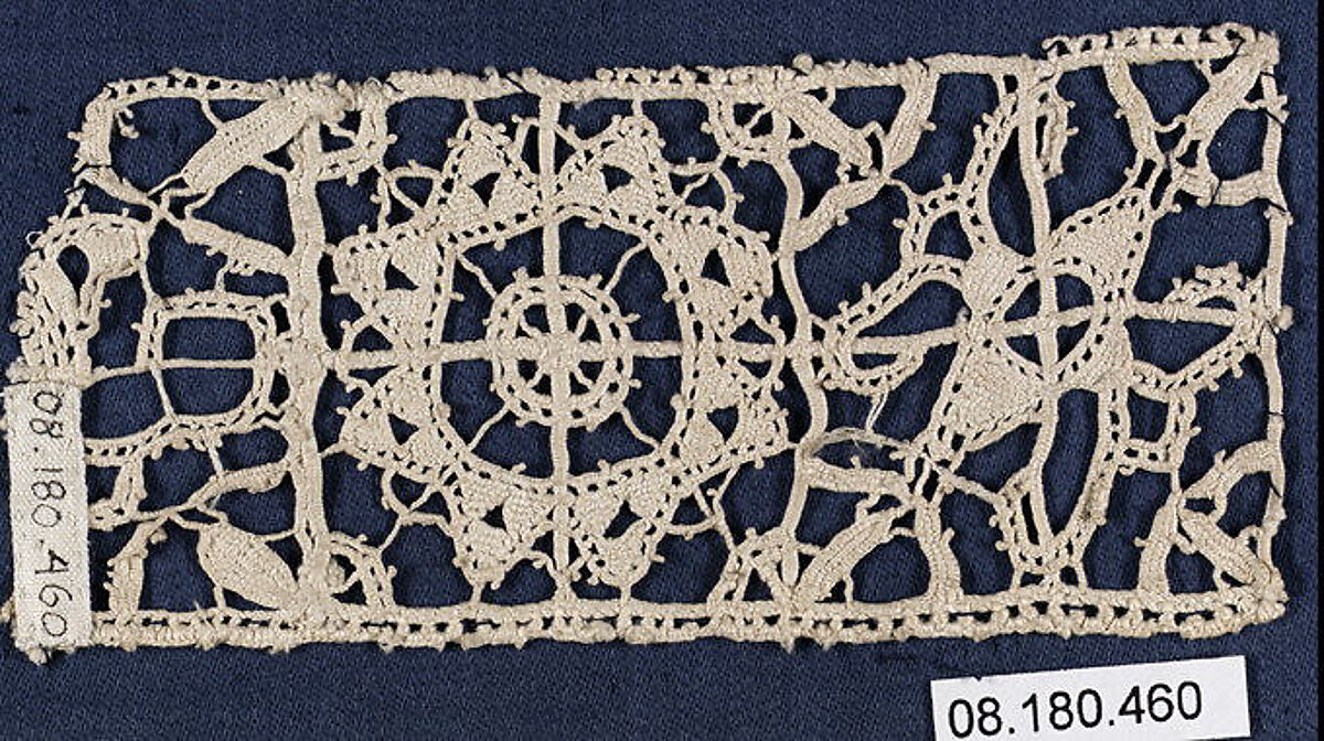 Fragment, Needle lace, Italian 