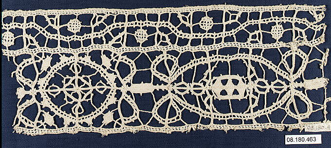 Fragment, Needle lace, punto in aria, Italian 