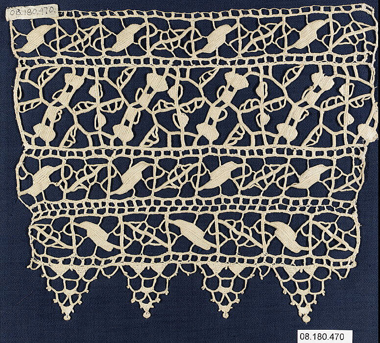 Fragment, Needle lace, Italian 