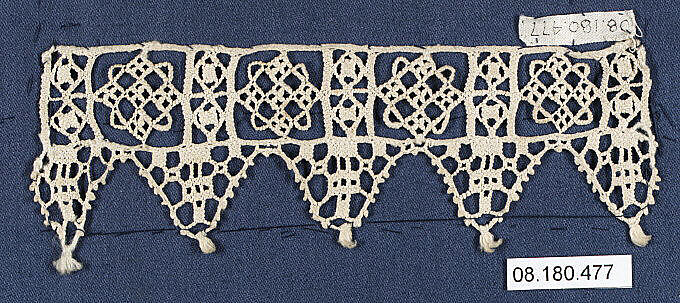 Border, Needle lace, punto avorio, Italian 