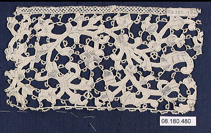 Fragment, Needle lace, Italian 