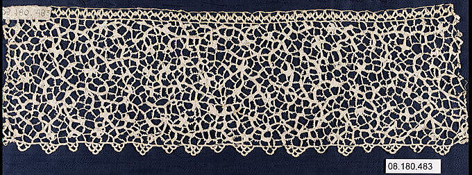 Fragment, Needle lace, Italian, Venice 