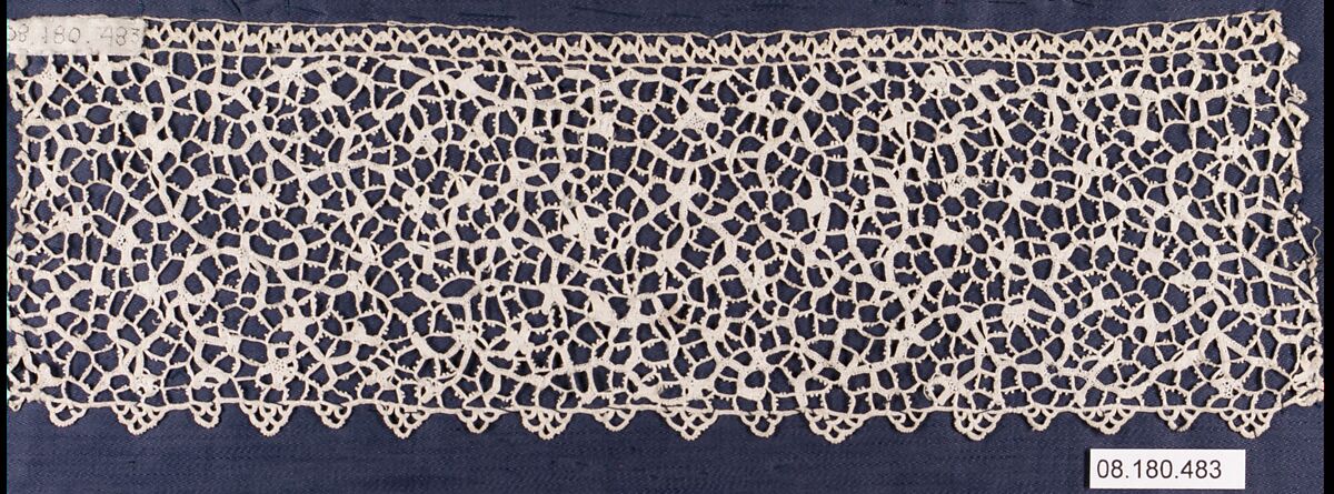 Fragment, Needle lace, Italian, Venice