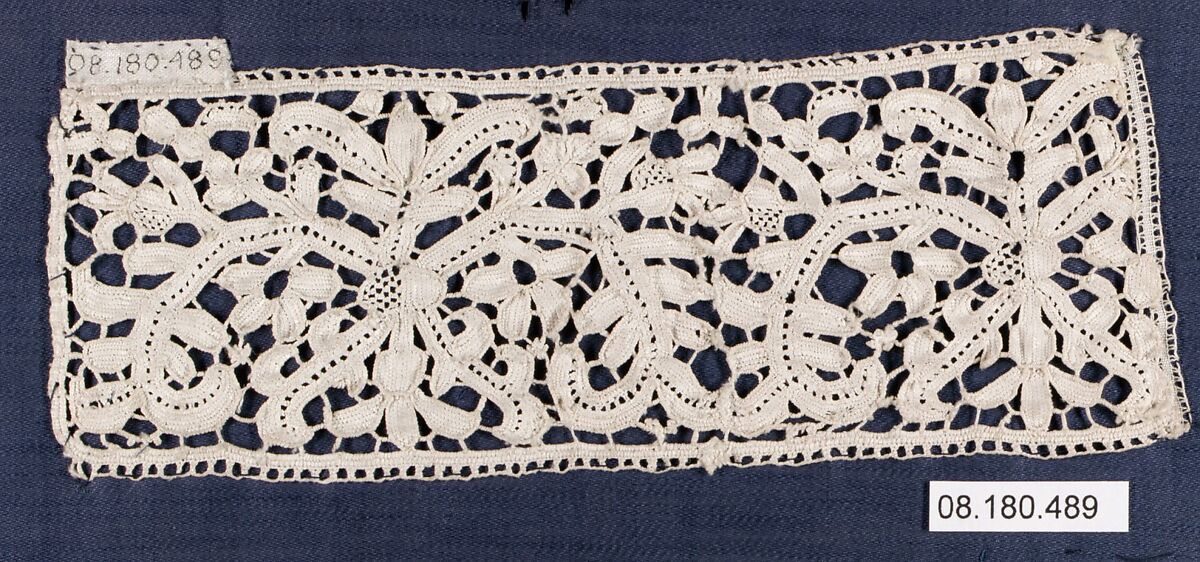 Cuff, Needle lace, Italian, Venice
