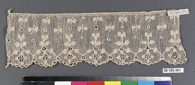 Fragment, Needle lace, Italian, Burano 