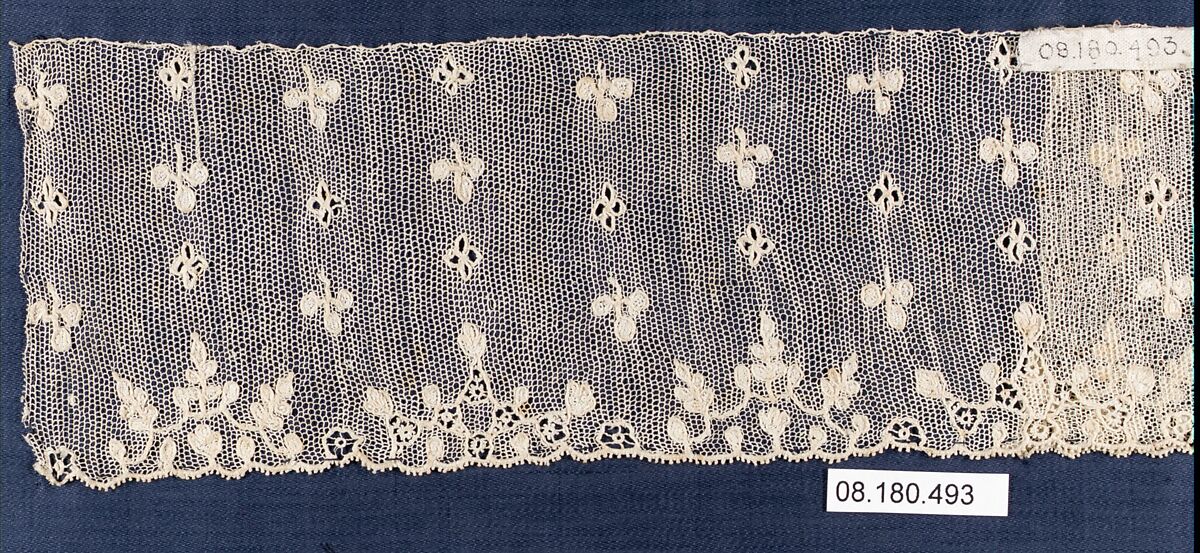 Fragment, Needle lace, Italian, Burano