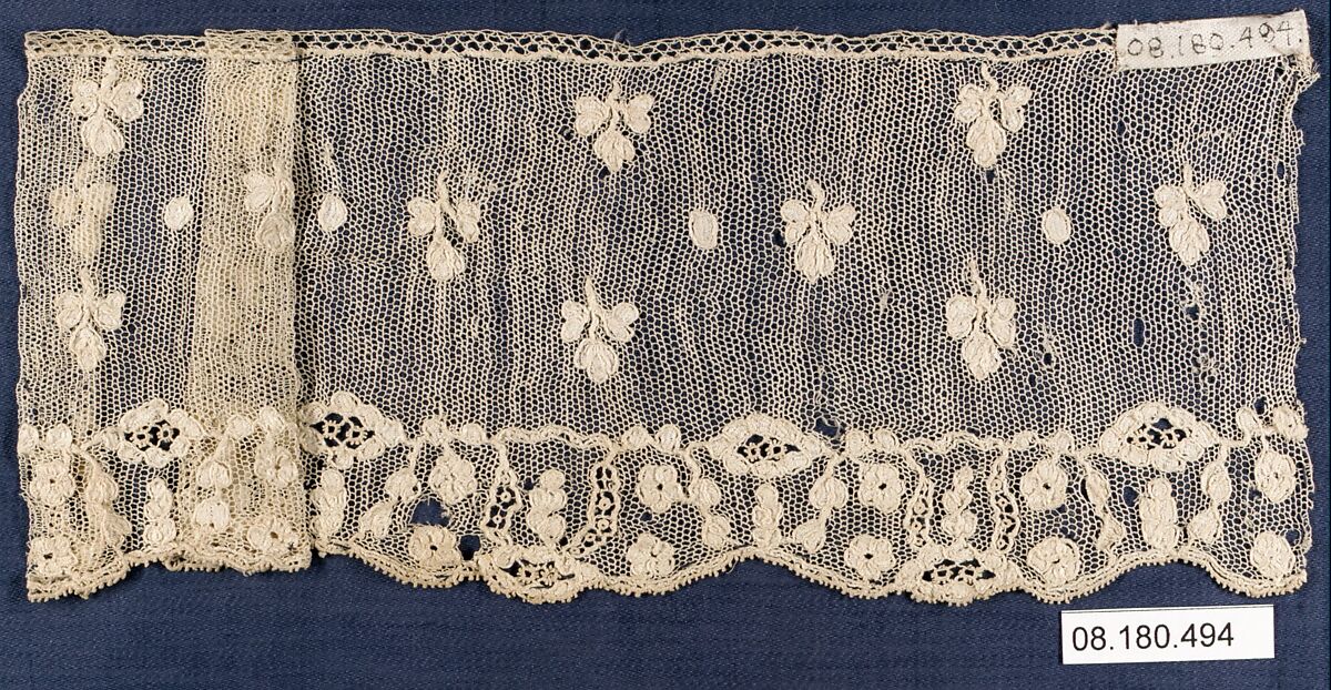 Fragment, Needle lace, Italian, Burano