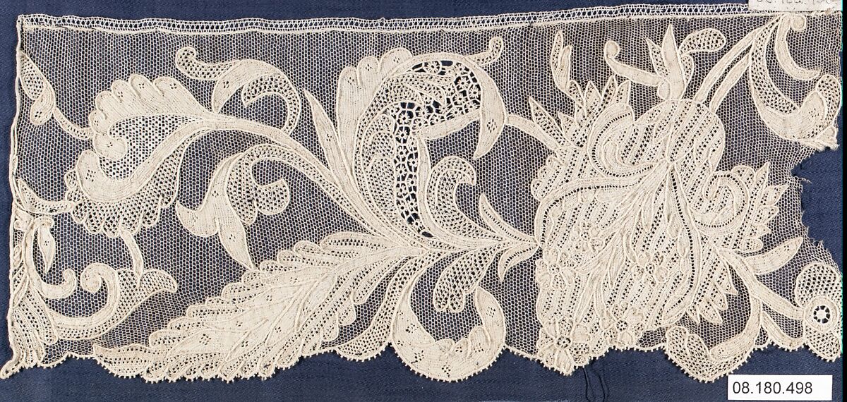 Fragment, Needle lace, Italian, Burano