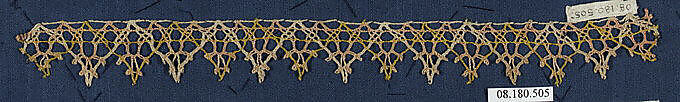 Fragment, Bobbin lace, Italian 