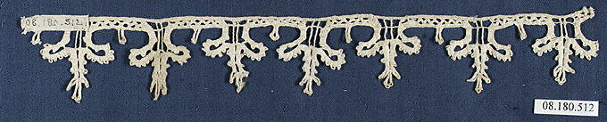 Fragment, Bobbin lace, Italian 