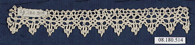 Fragment, Bobbin lace, Italian 