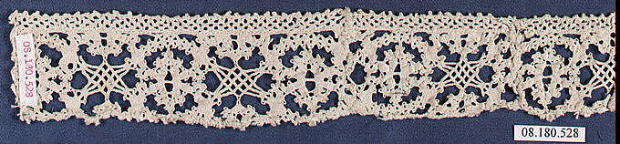Insertion, Bobbin lace, Italian, Rome 