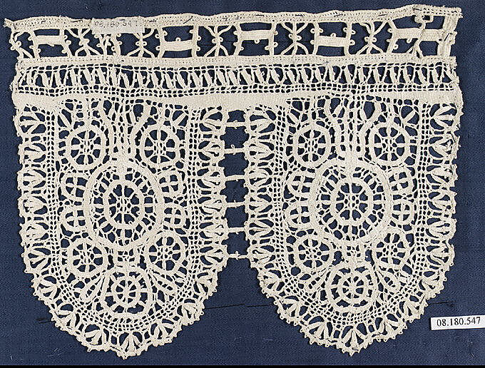 Fragment, Bobbin lace, Italian, Genoa 