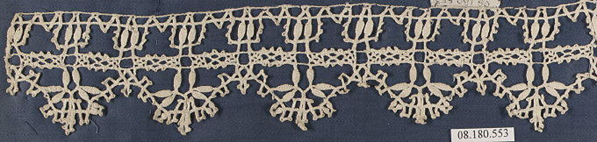 Fragment, Bobbin lace, Italian 