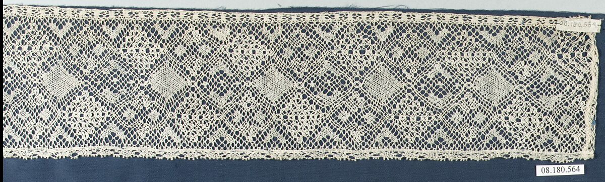 Piece, Bobbin lace, Italian, Abruzzi