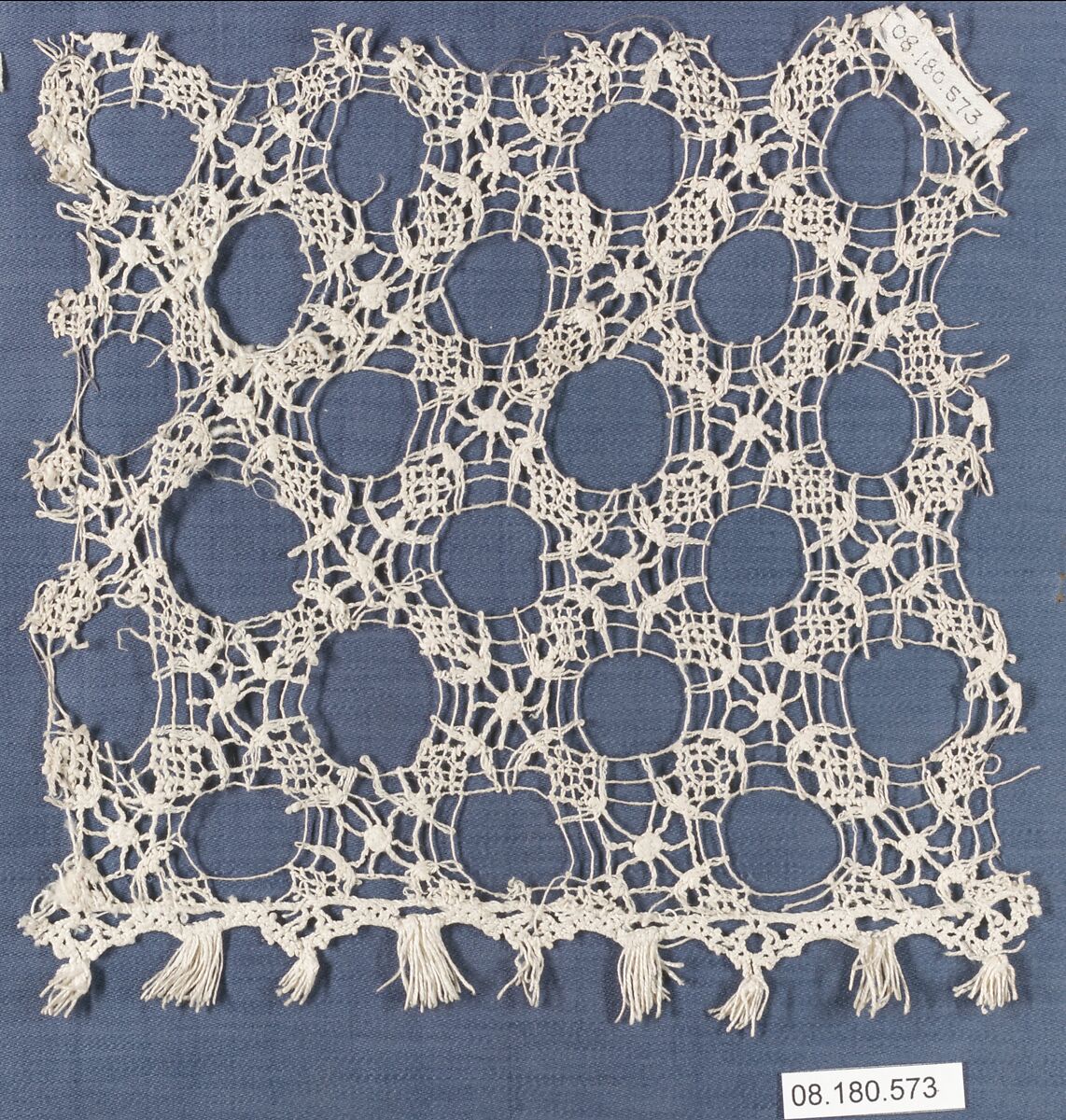Fragment, Embroidered net, Italian