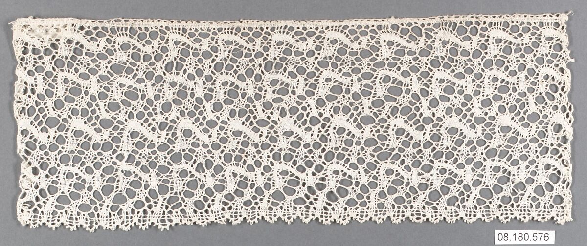 Piece, Bobbin lace, Italian, Sicily 