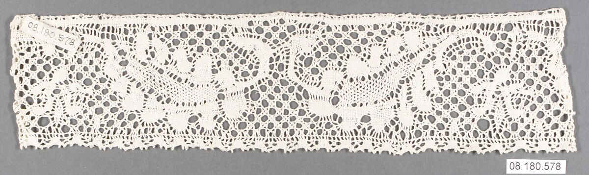 Piece, Bobbin lace, Italian, Abruzzi 