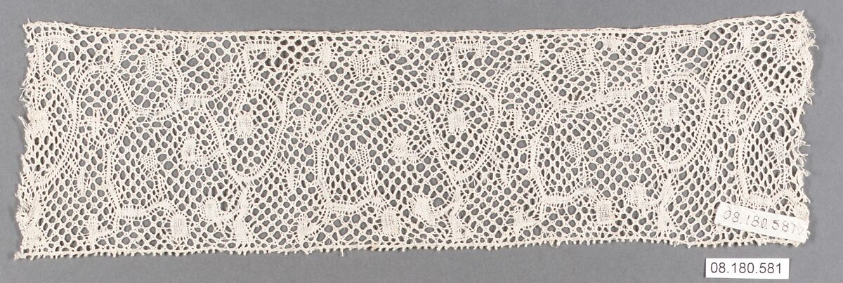 Piece, Bobbin lace, Italian (Pescocostanzo) (Abruzzi) 