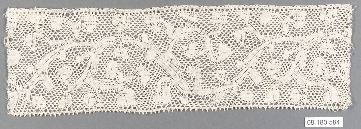 Piece, Bobbin lace, Italian (Pescocostanzo) (Abruzzi) 