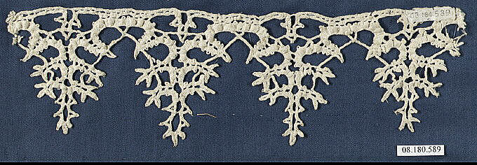 Fragment, Bobbin lace, Italian 