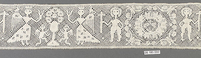 Border, Bobbin lace, Italian, Abruzzi 