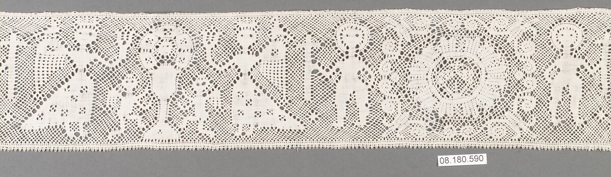 Border, Bobbin lace, Italian, Abruzzi