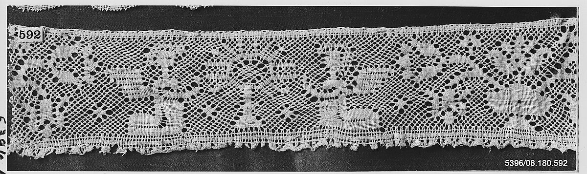 Border, Bobbin lace, Italian, Abruzzi 